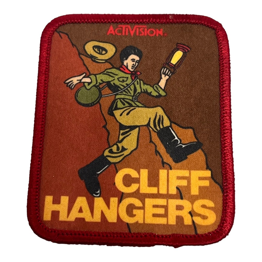 Rare Atari Video Game Vintage 80's Activision Patch - Pitfall II Cliff Hangers‎
